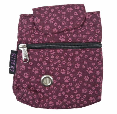 Nijens Baza 53 Leckerli-Tasche / Hundekotbeutelspender aus Canvas, rot