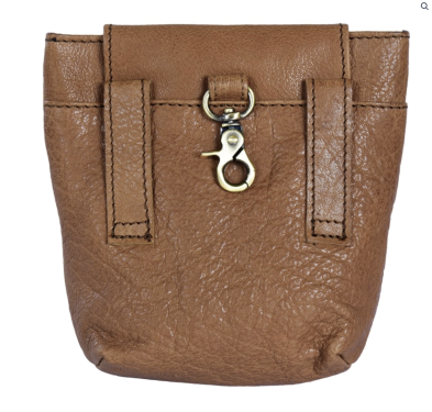 Nijens Baza 1064 Leckerli-Tasche / Hundekotbeutelspender aus Leder, hellbraun