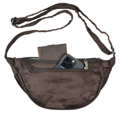 Nijens Cord Bauchtasche Rishikesh 117B, dunkelbraun