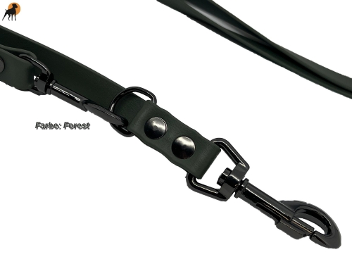 Biothane Beta Führleine 3-fach verstellbar, 19x230cm, Beschläge + Farbe nach Wahl !