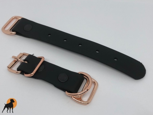 Biothane Beta Paracord Adapter Basic 25mm mit Rollschnalle, Rosegold
