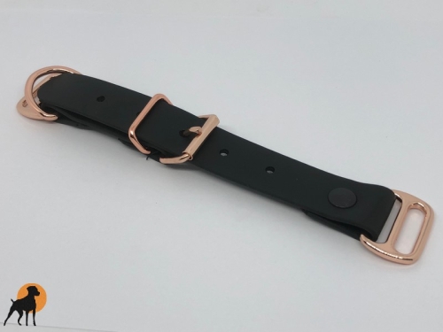 Biothane Beta Paracord Adapter Basic 25mm mit Rollschnalle, Rosegold