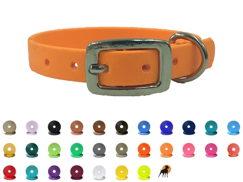 Biothane Beta Halsband mit Dornschnalle rund, Breite: 13mm