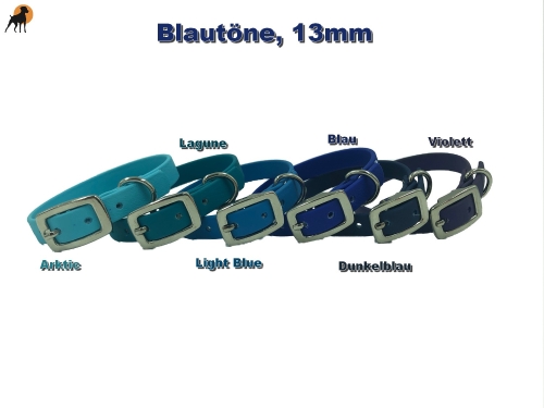 Biothane Beta Halsband mit Dornschnalle rund, Breite: 13mm