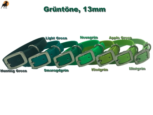 Biothane Beta Halsband mit Dornschnalle rund, Breite: 13mm