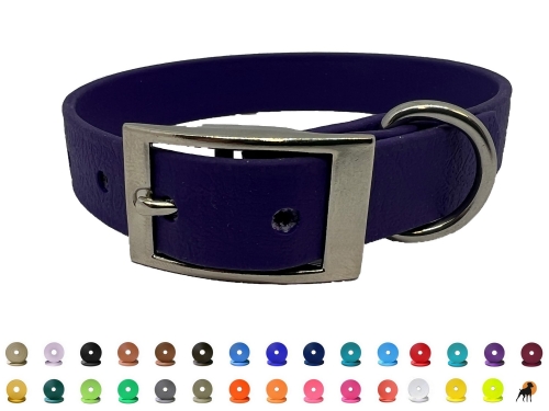Biothane Beta Halsband mit Dornschnalle eckig Breite: 16mm