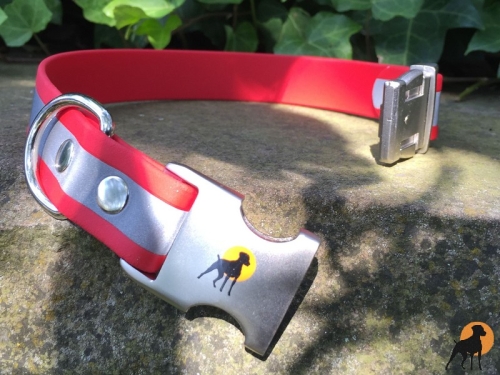 HWP Biothane Beta Reflect Maßhalsband 19mm mit Alu-Verschluß