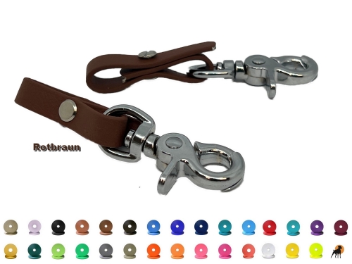 Biothane Beta Steigbügelhalter, Steigbügelaufhänger 12mm, mit Buchschraube, verchromt