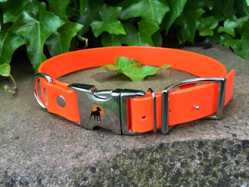 HWP Biothane Crystal HB 25mm mit Alu-Verschluß und Zaumschnalle