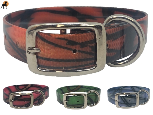 Biothane Camouflage Halsband Classic, mit Dornschnalle, Breite: 25mm