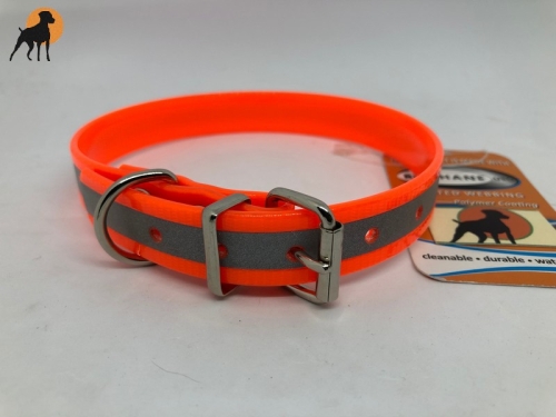 Biothane Reflect Warnhalsband Basic, Breite: 19mm