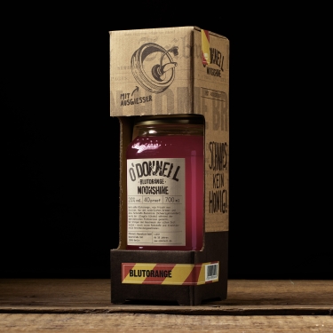 O'Donnell Moonshine Likör Blutorange (20% vol.), Starter Set mit Ausgießer, 700ml