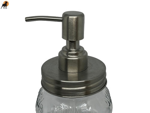 Moonshine Glasaufsatz Seifenspender für Mason-Jar Gläser 7cm, Silber