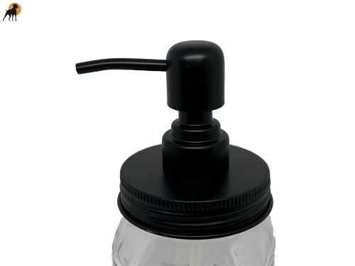 Moonshine Glasaufsatz Seifenspender für Mason-Jar Gläser 7cm, Schwarz