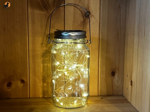 Moonshine Glasaufsatz Solarleuchte, mit Lichterkette 30 weiße LED´s