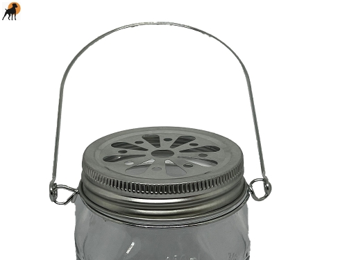 Moonshine Teelicht-Lampenaufsatz mit Bügel für Mason Jar Gläser, silber