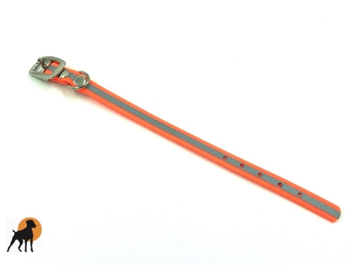 TPU Reflect Halsband mit Dornschnalle rund, Breite: 13mm