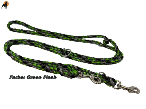 G1 Tauwerk Doppelführleine 3-fach verstellbar, 9mm x 230cm, Green Flash