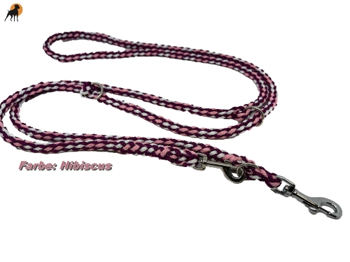 Tauwerk Führleine G1, 9mm x 235cm, 3-fach verstellbar, mit Bolzenkarabiner, vernickelt