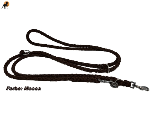 Tauwerk Führleine G1, 9mm x 235cm, 3-fach verstellbar, mit Bolzenkarabiner, vernickelt