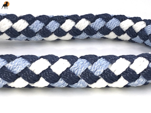 G2 Tauwerk Halsband Basic, rund geflochten, mit Zugstop, Arktis