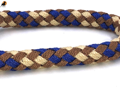 G2 Tauwerk Halsband Basic, rund geflochten, mit Zugstop, Blue Creek