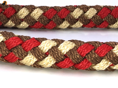 G2 Tauwerk Halsband Basic, rund geflochten, mit Zugstop, Chestnut