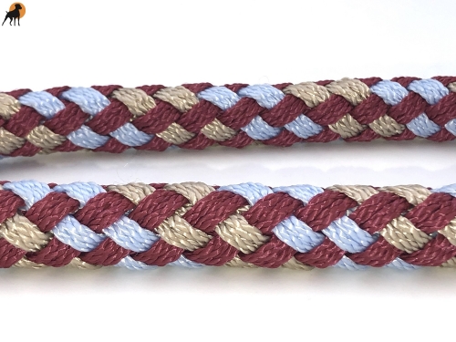 G2 Tauwerk Halsband Basic, rund geflochten, mit Zugstop, Granat