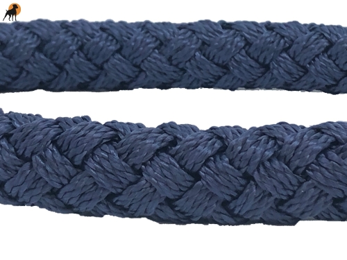G2 Tauwerk Halsband Basic, rund geflochten, mit Zugstop, Navy