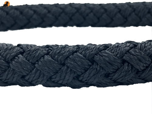 G2 Tauwerk Halsband Basic, rund geflochten, mit Zugstop, Schwarz