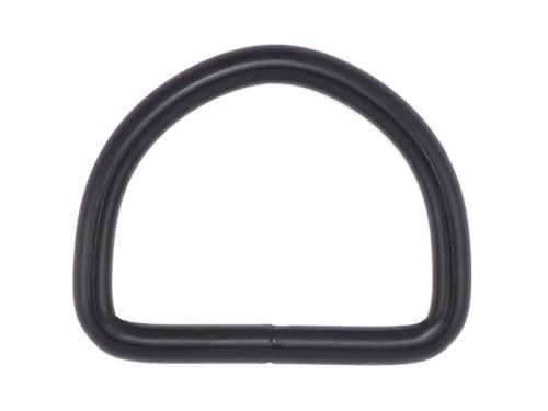 D-Ring, geschweißt, 25x20x4.0mm, Schwarz matt