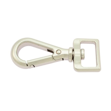 Karabinerhaken mit Federverschluß, 70mm, Vernickelt