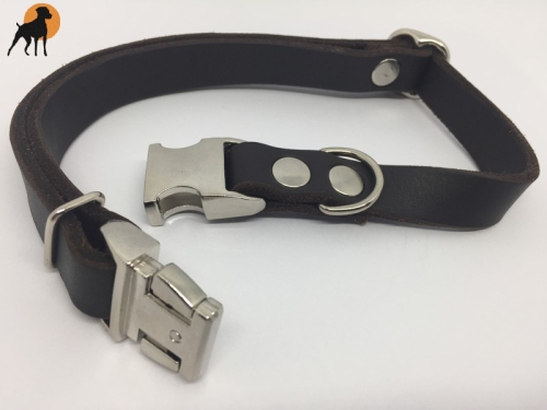 Fettleder Halsband 19mm x 30-50cm, mit Alumax-Verschluß, stufenlos verstellbar