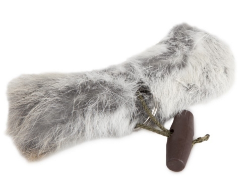Schlüsselanhänger Dummy mit Kaninchenfell (Vollfell)