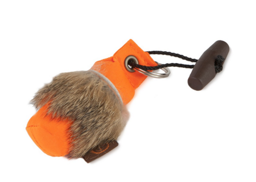 Schlüsselanhänger Dummy mit Kaninchenfell (Teilfell)