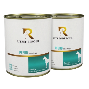 Ritzenberger Dosenmenue Sensitive 800g, Pferd Fleischtopf