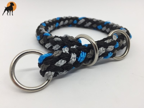 G1 Tauwerk Halsband Basic 15mm mit Zugstop, rund geflochten, Moonshine
