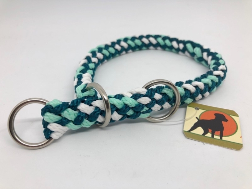 G1 Tauwerk Halsband Basic 15mm mit Zugstop, rund geflochten, Peppermint