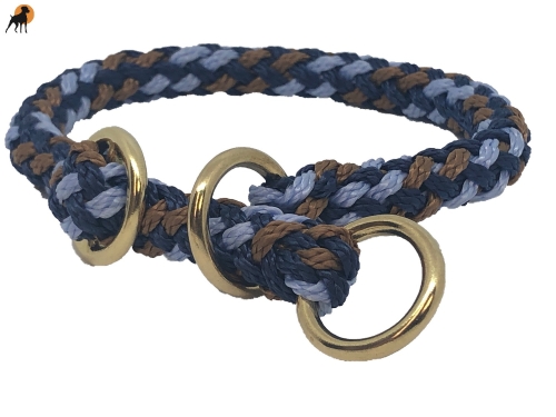 G1 Tauwerk Halsband Sport Messing15mm mit Zugstop, rund geflochten, Liverpool