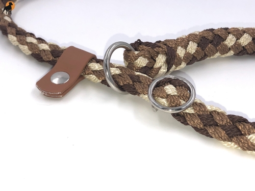 Tauwerk Agility & Retrieverleine G2 Classic 150cm, rund geflochten, Cappuccino