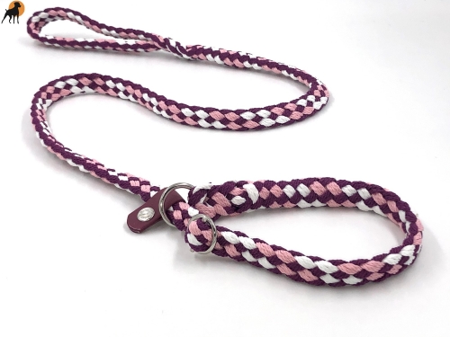 Tauwerk Agility & Retrieverleine G2 Classic 150cm, rund geflochten, Hibiscus