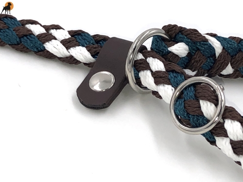 Tauwerk Agility & Retrieverleine G2 Classic 150cm, rund geflochten, Schoko-Minze
