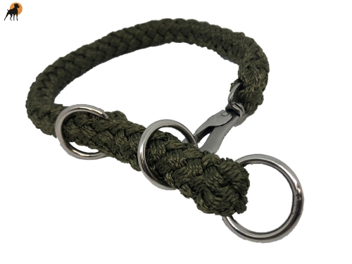 G2 Tauwerk Halsband Active, rund geflochten, mit Zugstop + S-Haken