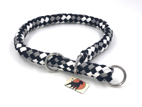 G2 Tauwerk Halsband Basic, rund geflochten, mit Zugstop, Greyhound