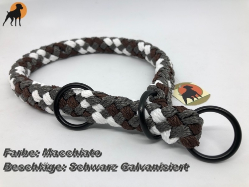 G2 Tauwerk Halsband Basic, rund geflochten, mit Zugstop, Macchiato