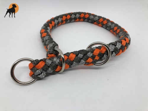 G2 Tauwerk Halsband Basic, rund geflochten, mit Zugstop, Magma