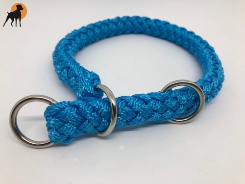 G2 Tauwerk Halsband Basic, rund geflochten, mit Zugstop, Ocean