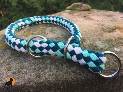 G2 Tauwerk Halsband Basic, rund geflochten, mit Zugstop, Peppermint
