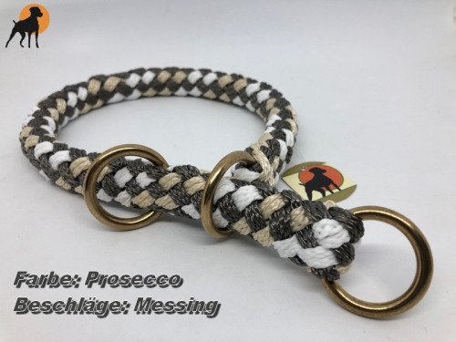 G2 Tauwerk Halsband Basic, rund geflochten, mit Zugstop, Prosecco