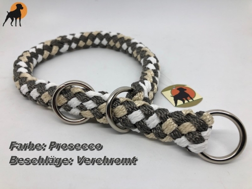 G2 Tauwerk Halsband Basic, rund geflochten, mit Zugstop, Prosecco